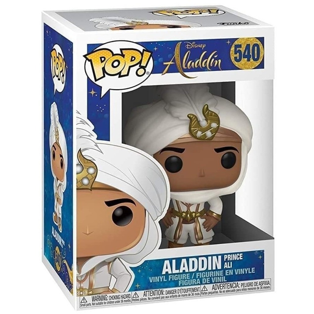 Funko Pop Disney Aladdin Prince Ali #540 Vinyl Figure White Gold Royal Outfit